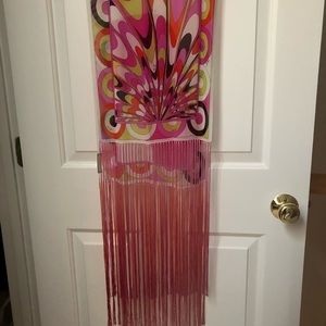 Pucci Silk Scarf with Beautiful Fringe